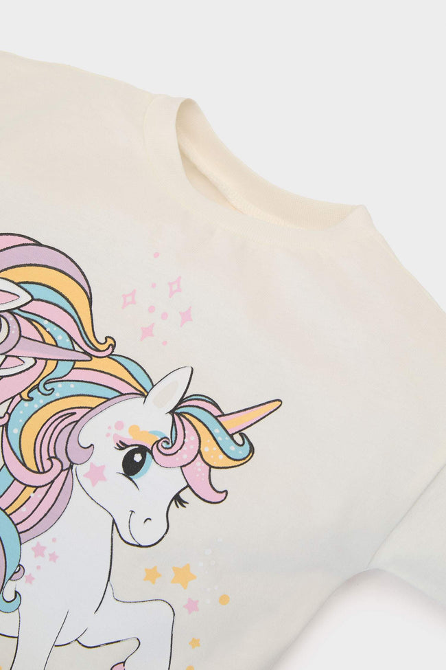 Girl Baby 2 Pcs Suit Unicorn Printed Long Sleeve T-shirt Spanish Leg Legs Main Image
