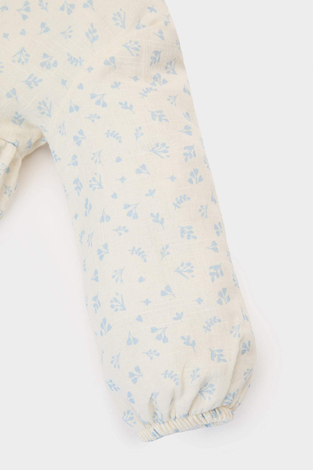 Girl Baby 2 Pcs Set Floral Muslin Long Sleeve Blouse Waist Wide Plenty Leg Pants