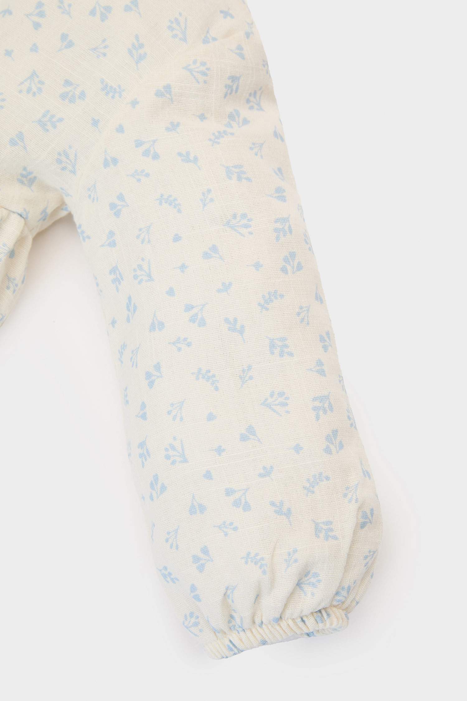 Girl Baby 2 Pcs Set Floral Muslin Long Sleeve Blouse Waist Wide Plenty Leg Pants