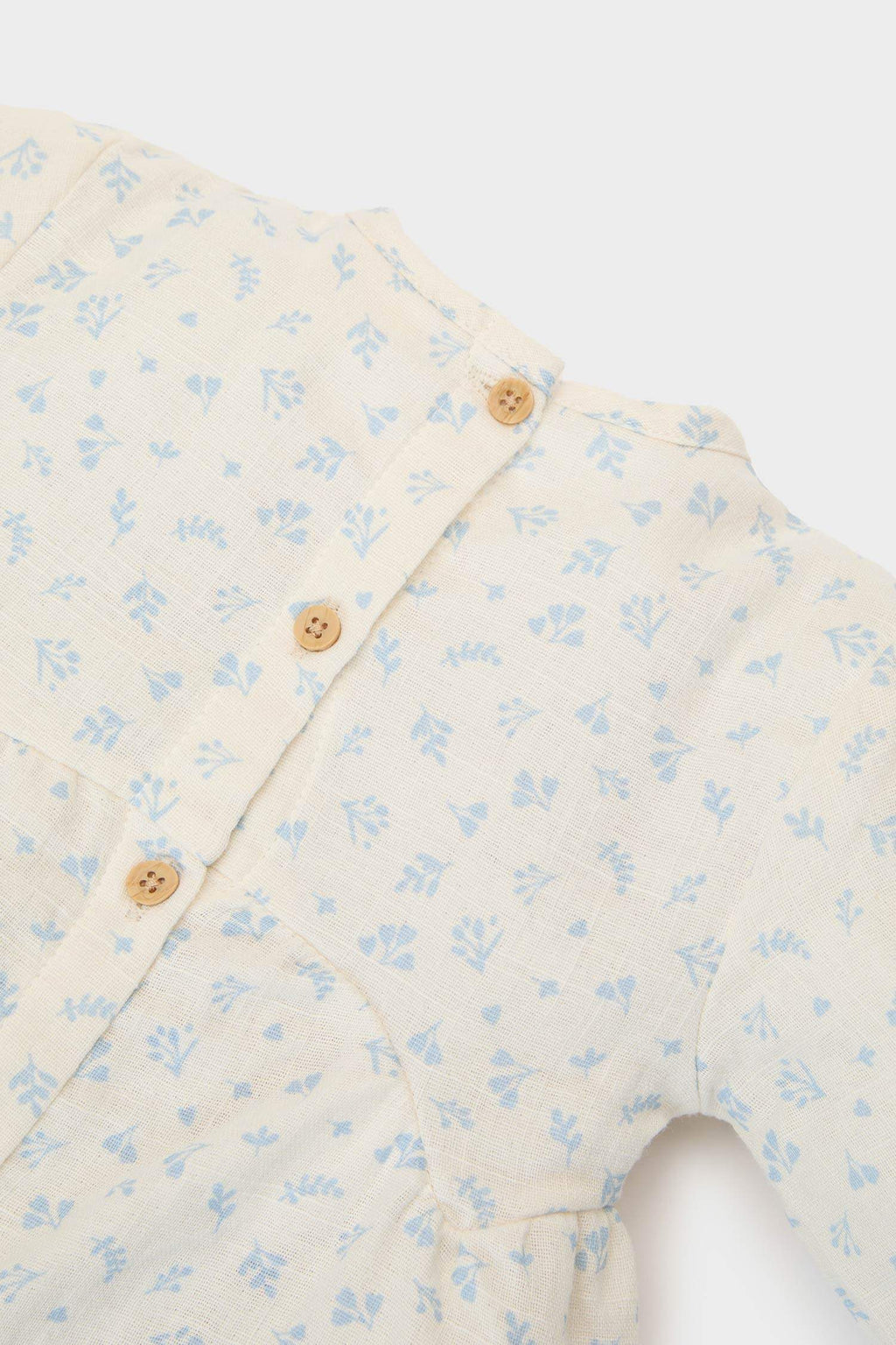 Girl Baby 2 Pcs Set Floral Muslin Long Sleeve Blouse Waist Wide Plenty Leg Pants