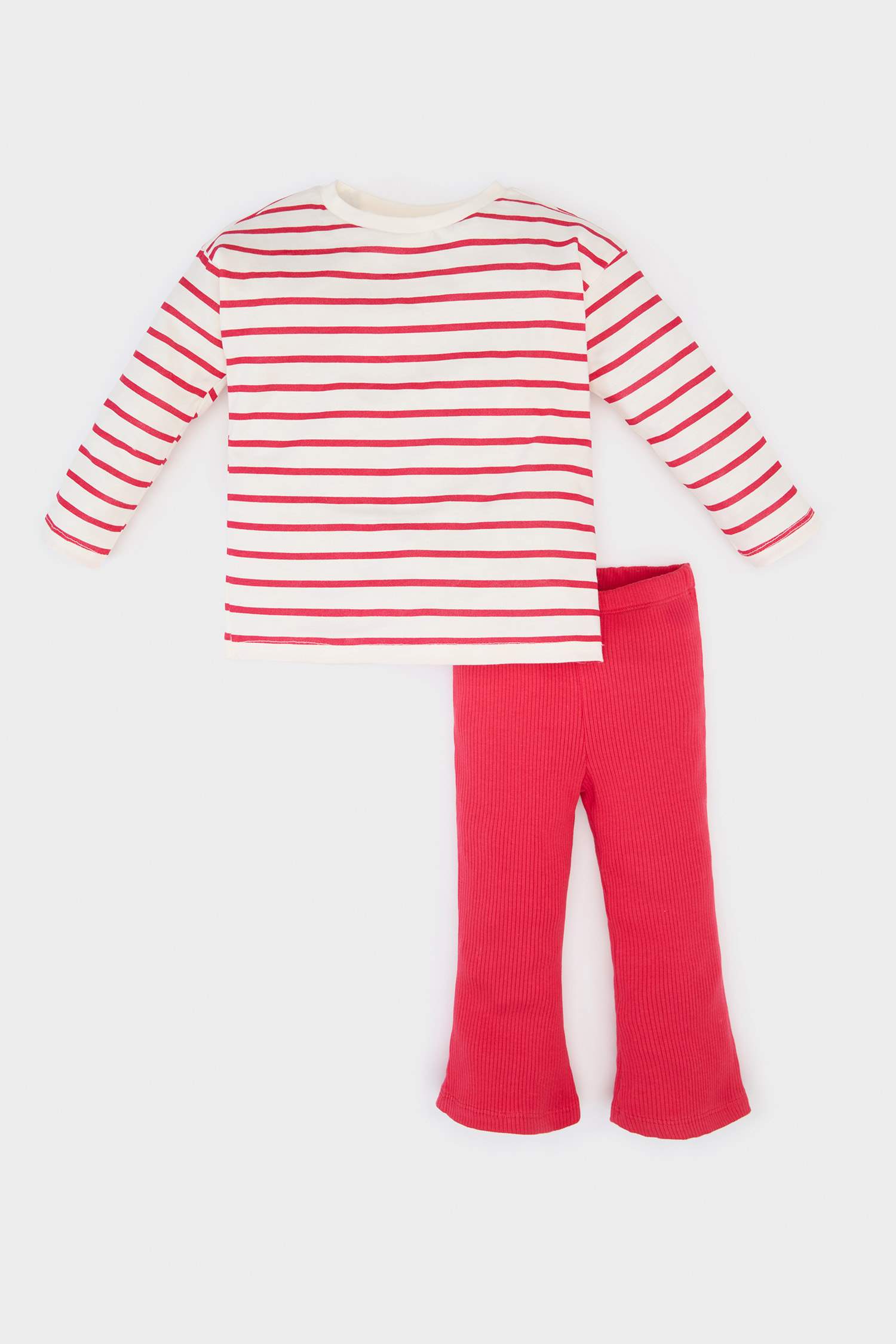 Girl Baby 2 Pcs Set Striped Long Sleeve T-shirt Spanish Leg Legs