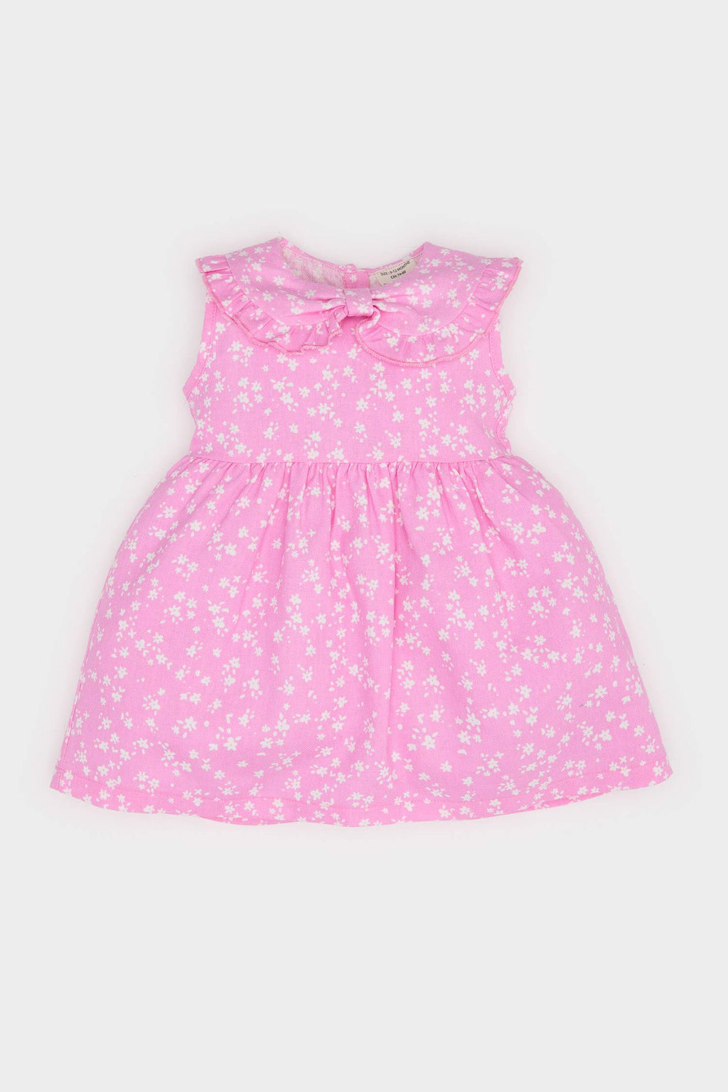 Baby Girl Floral Sleeveless Twill Dress