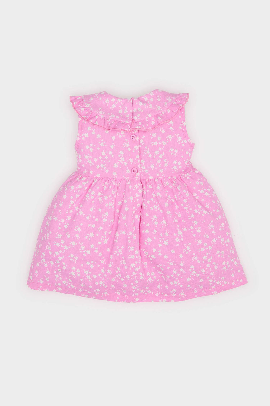 Baby Girl Floral Sleeveless Twill Dress