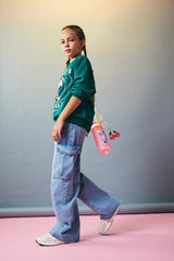 Girls Wide Leg Cargo Wide Leg Jeans