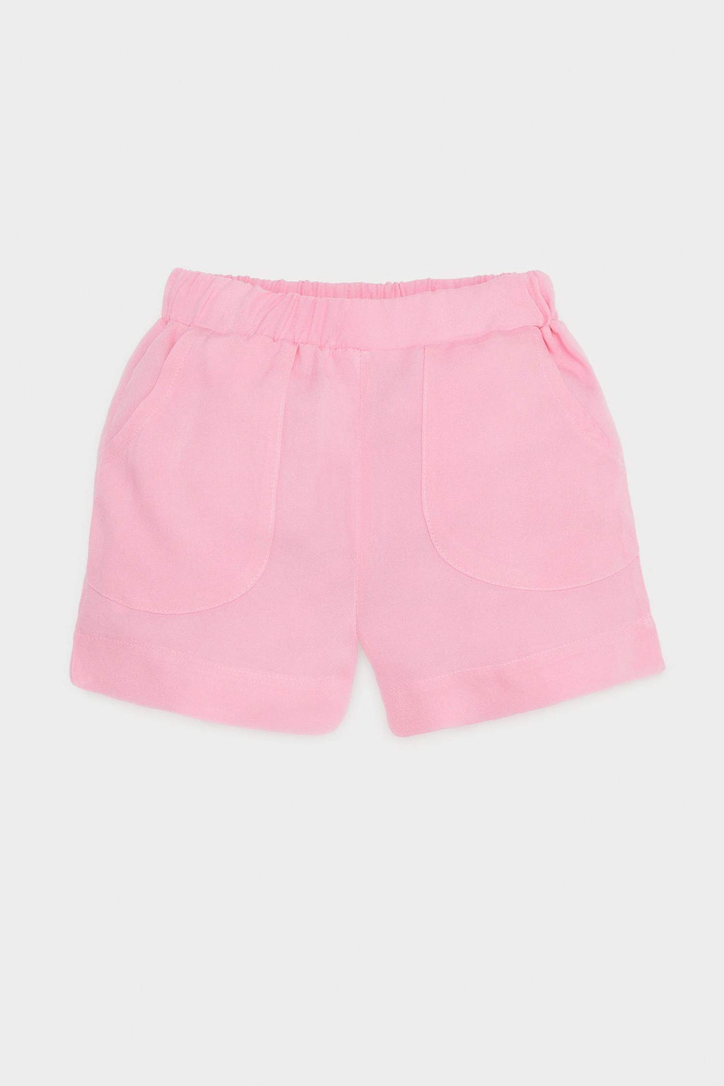 Baby Girl Elastic Waist Basic Plain Shorts