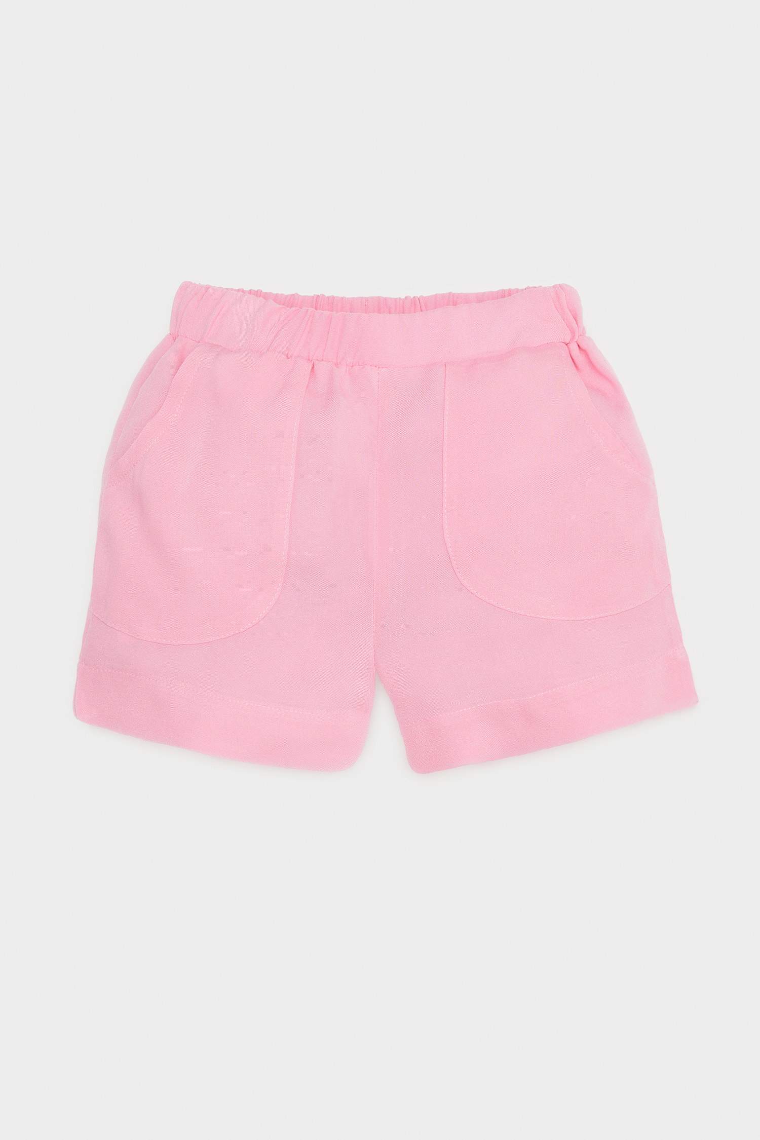 Baby Girl Elastic Waist Basic Plain Shorts