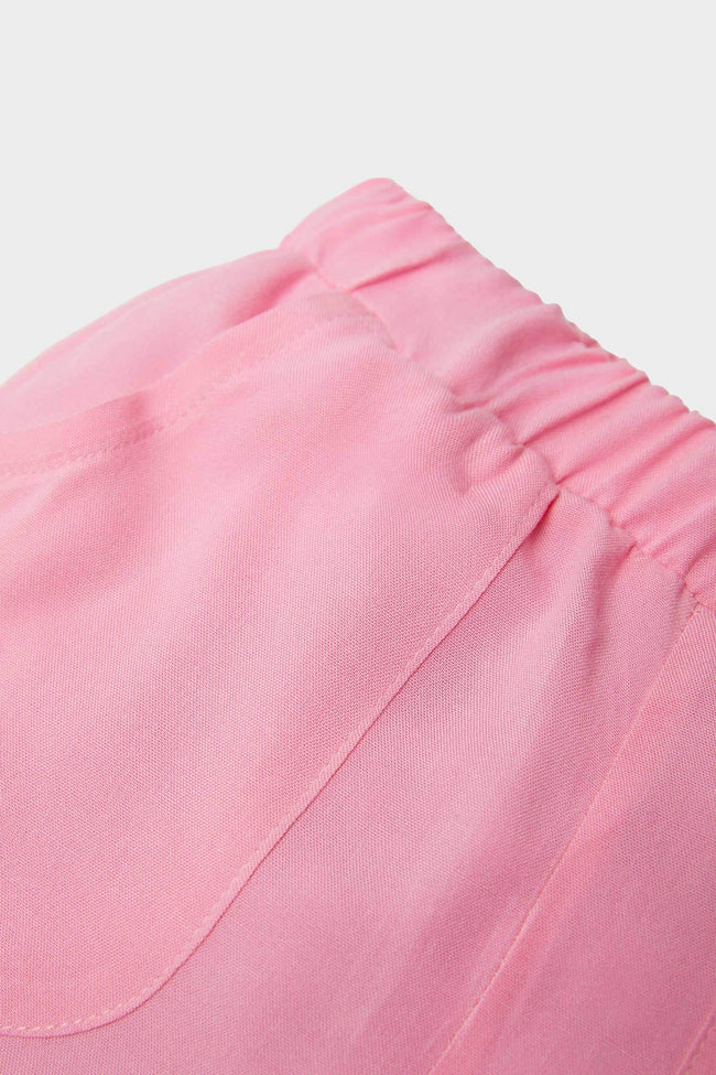 Baby Girl Elastic Waist Basic Plain Shorts Main Image