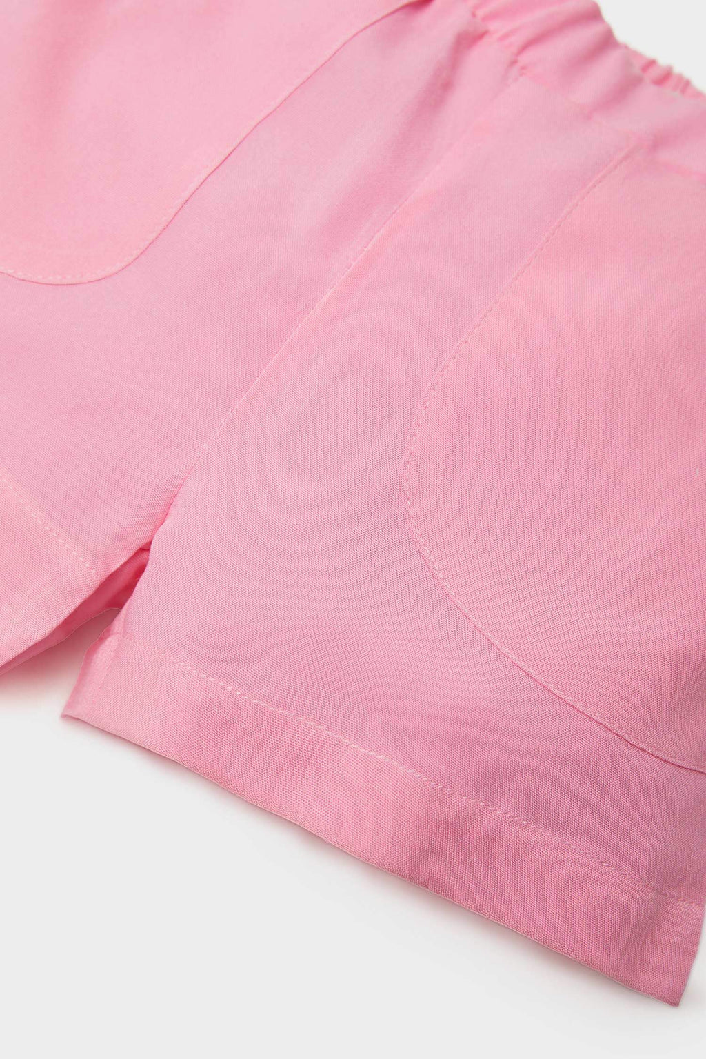 Baby Girl Elastic Waist Basic Plain Shorts