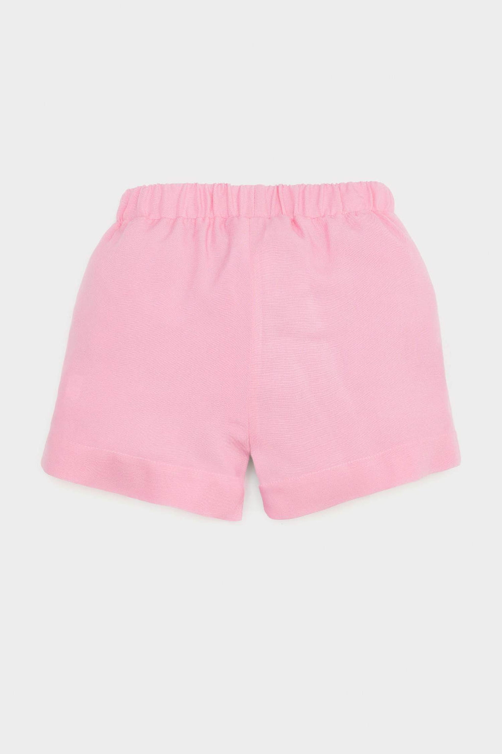 Baby Girl Elastic Waist Basic Plain Shorts