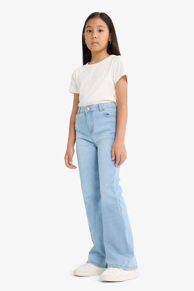 Girls Flare Fit Bell-bottom Jeans Main Image