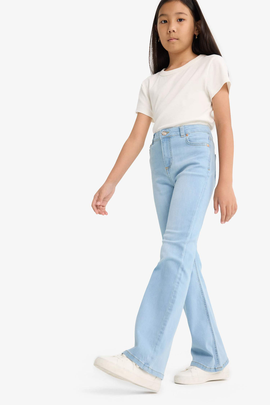 Girls Flare Fit Bell-bottom Jeans