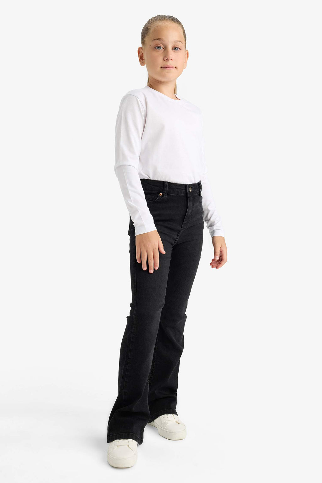 Girl's Flare Fit Bell-bottom Jeans