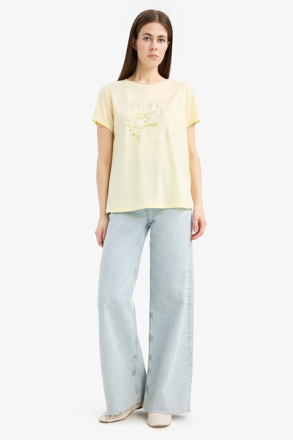 Regular Fit Cycling Collar Printed Short Sleeve T-shirt