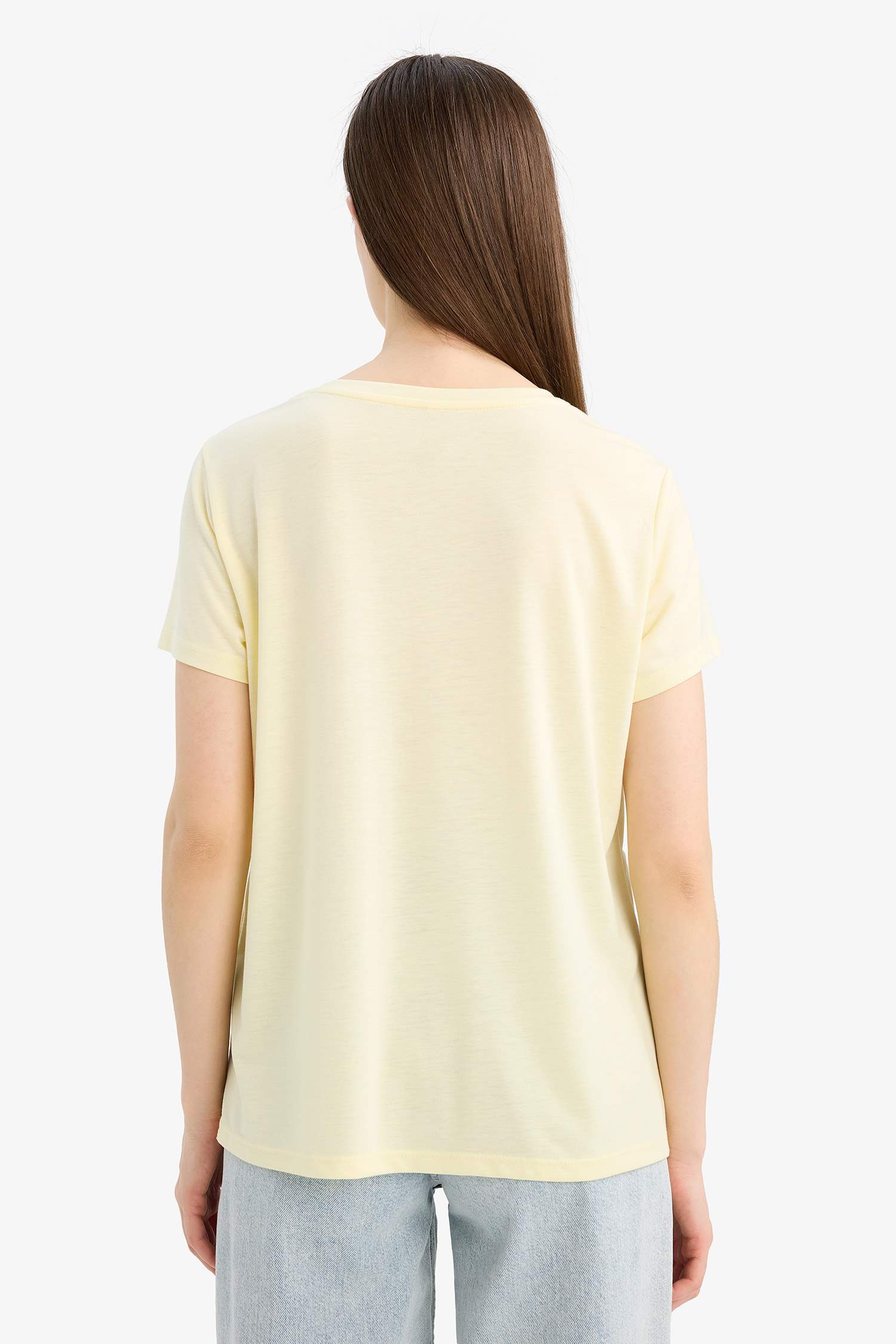 Regular Fit Cycling Collar Printed Short Sleeve T-shirt