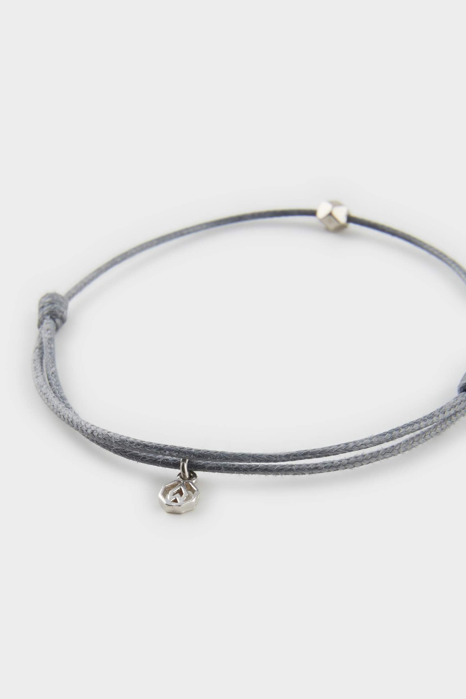 AtolyeWolf x DeFacto Unısex Yarn Steel Piece Grey Luck Bracelet