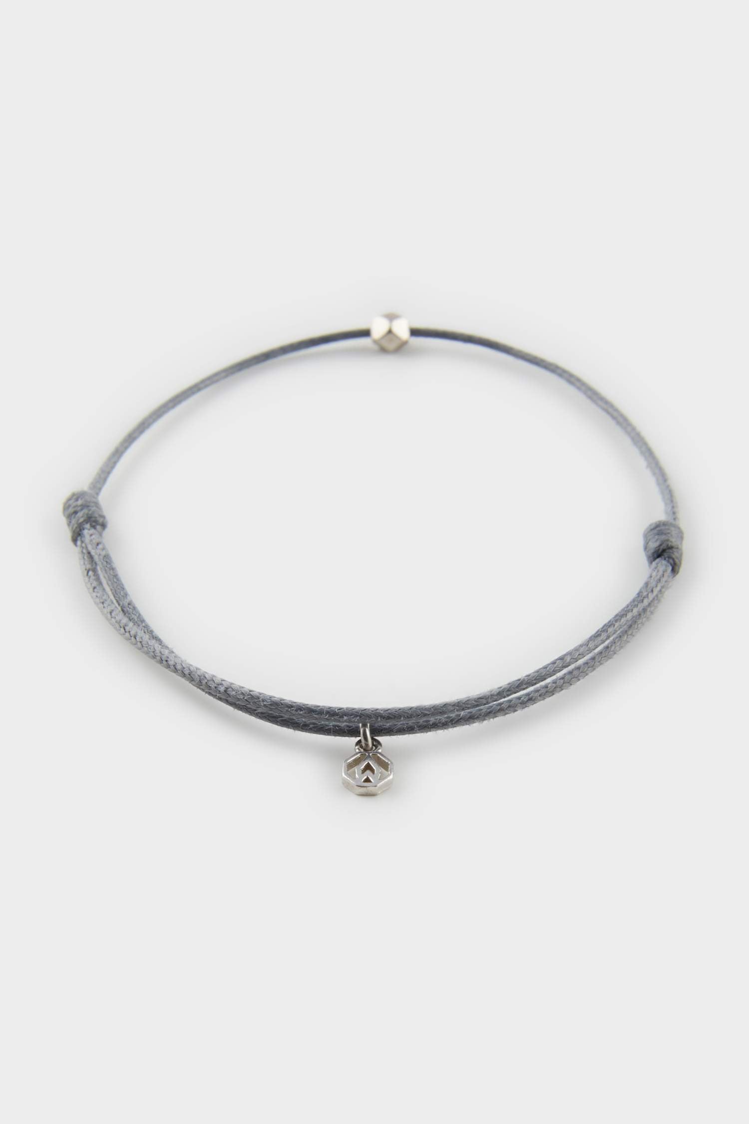 AtolyeWolf x DeFacto Unısex Yarn Steel Piece Grey Luck Bracelet