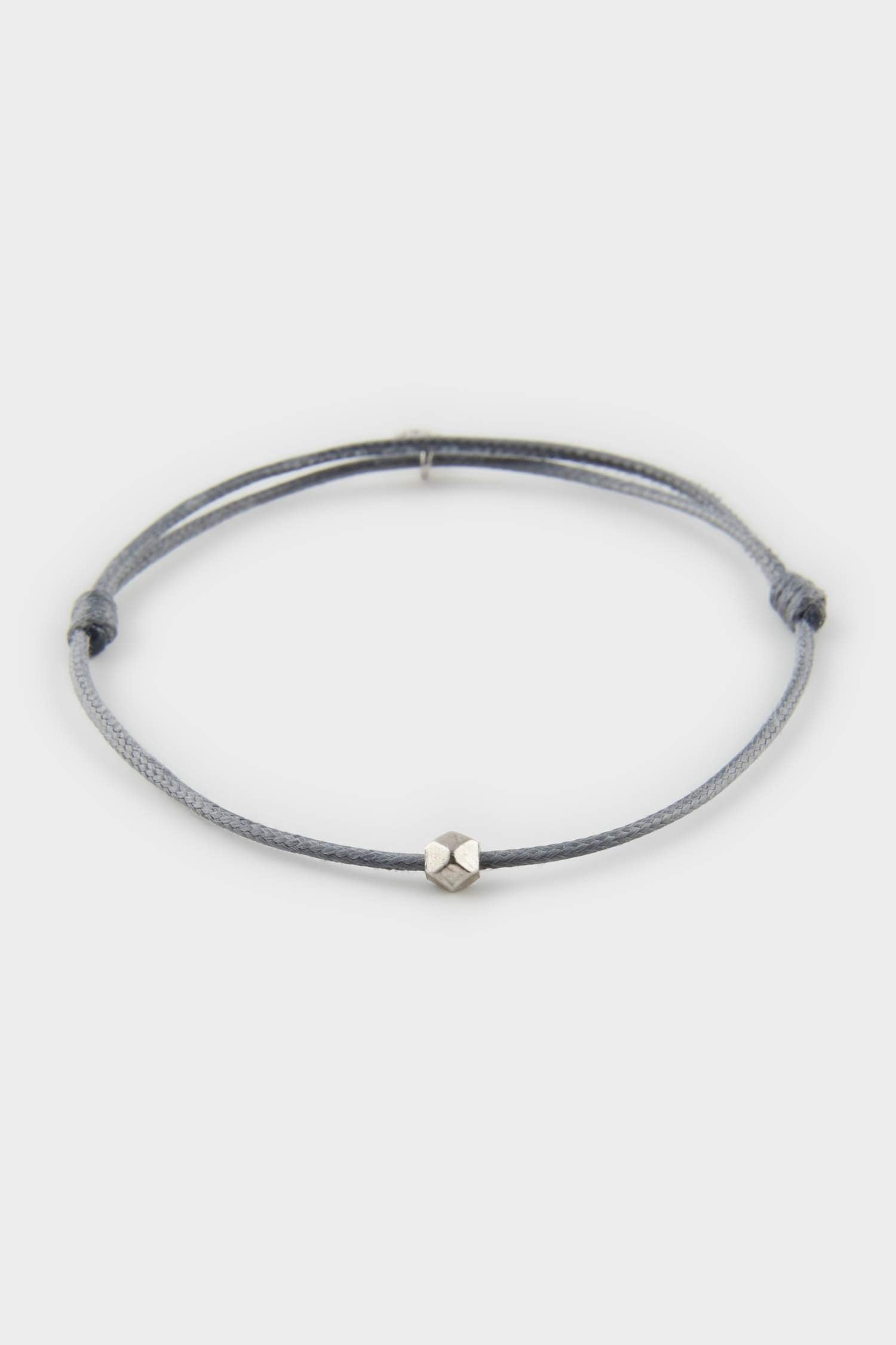 AtolyeWolf x DeFacto Unısex Yarn Steel Piece Grey Luck Bracelet