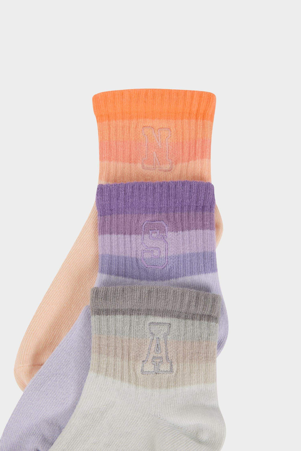 Girl Child 3 Pcs Cotton Long Socks with Comfortable Rubber