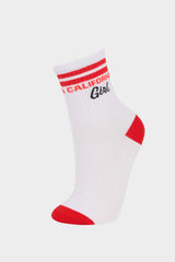 Girl 3 Pcs Cotton Long Socks