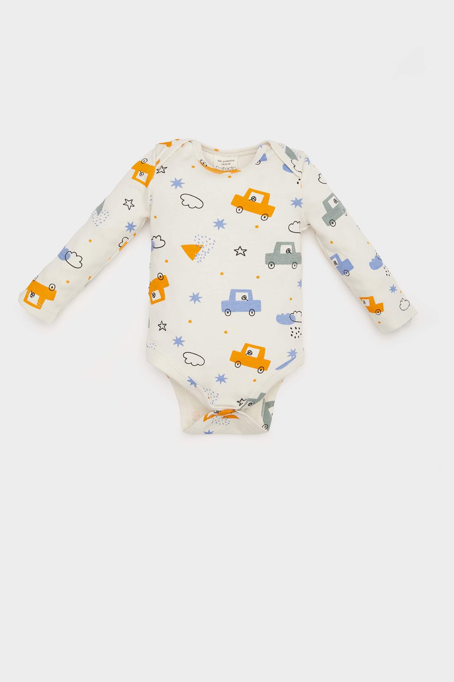 Baby Boy Newborn Vehicle Printed Snap Body