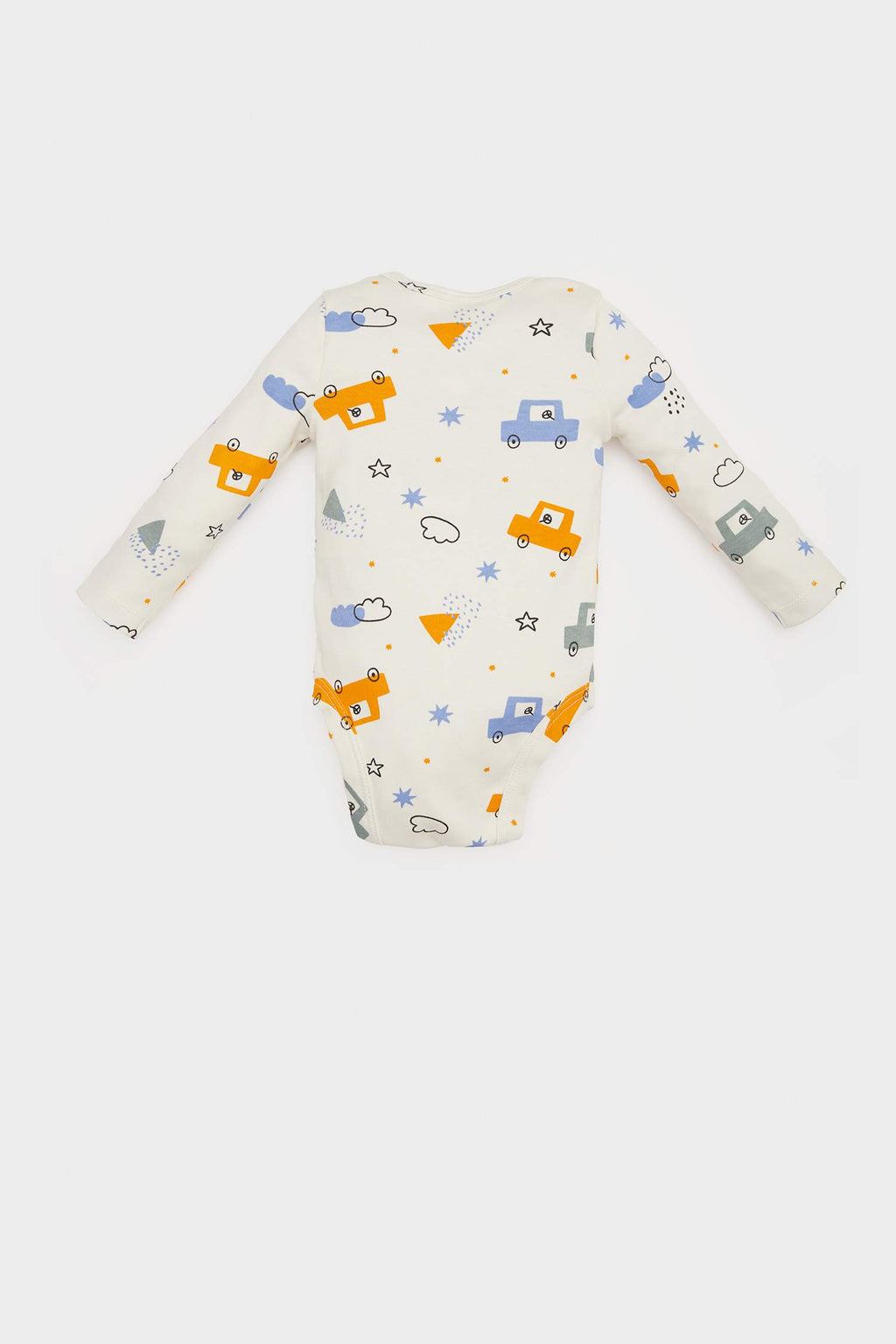 Baby Boy Newborn Vehicle Printed Snap Body