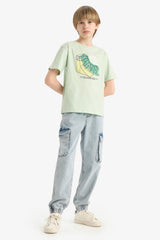 Boy Crew Neck Printed Short Sleeve T-Shirt