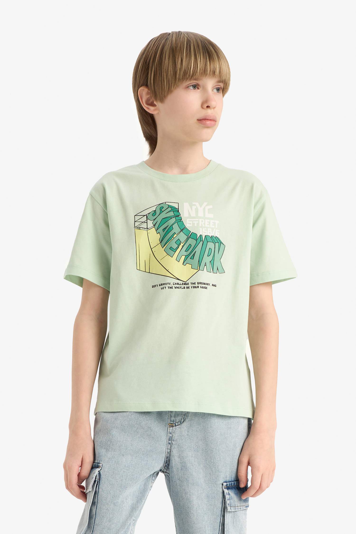 Boy Crew Neck Printed Short Sleeve T-Shirt