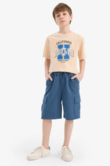 Boys Crew Neck Printed Short Sleeve T-Shirt