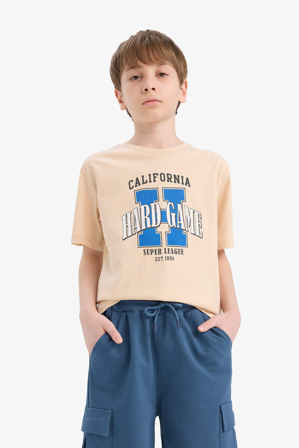 Boys Crew Neck Printed Short Sleeve T-Shirt
