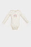Baby Girl Newborn Crew Neck Rainbow Printed Snap Body