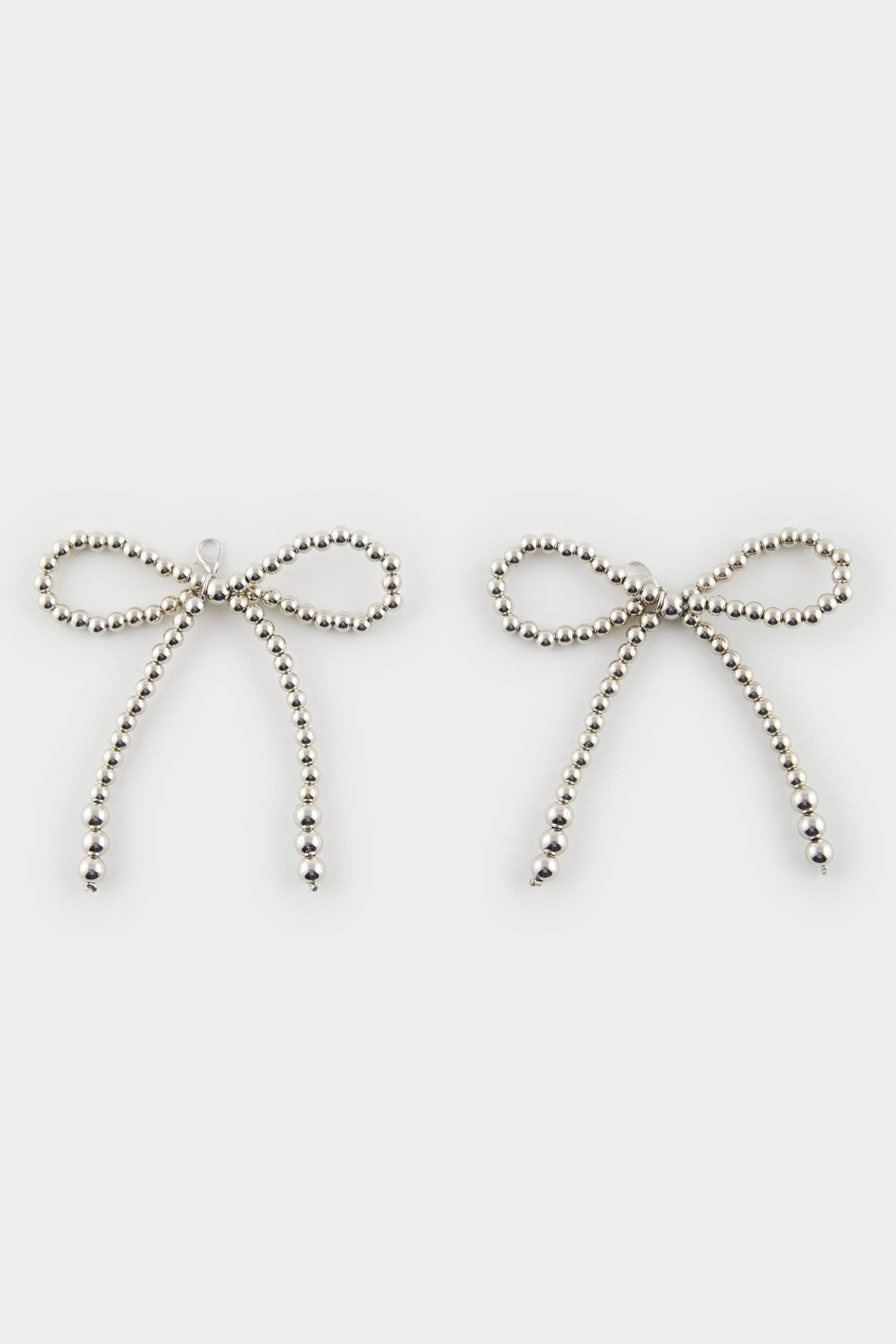 Women Silver Ribbon Slippery Ornament