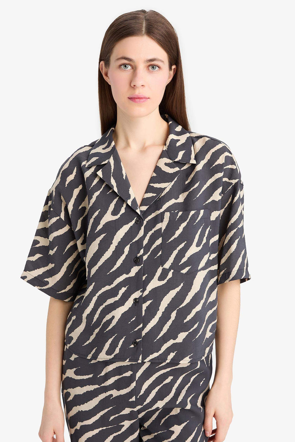 Carrot Fit Modal Fabric Pants Double Pocket High Waist Straight Leg