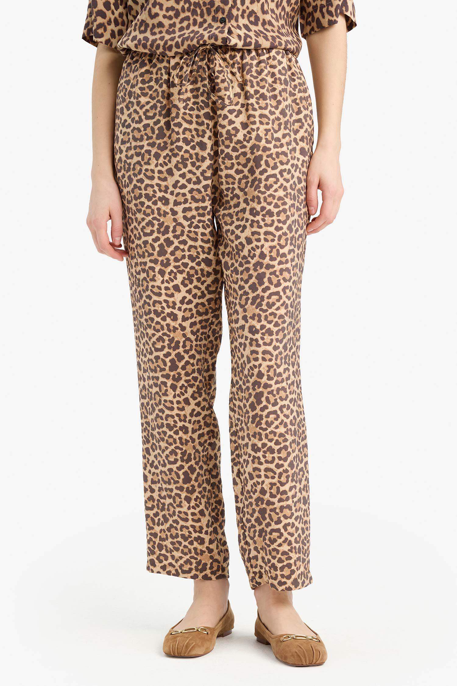 Carrot Fit Modal Fabric Pants Double Pocket High Waist Straight Leg