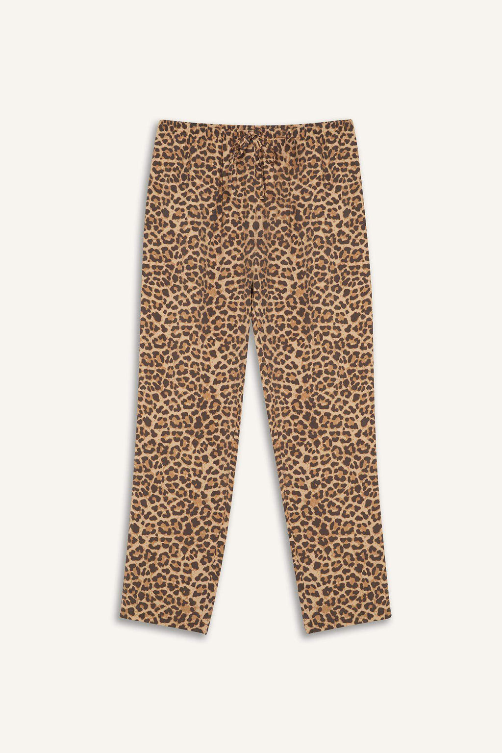 Carrot Fit Modal Fabric Pants Double Pocket High Waist Straight Leg