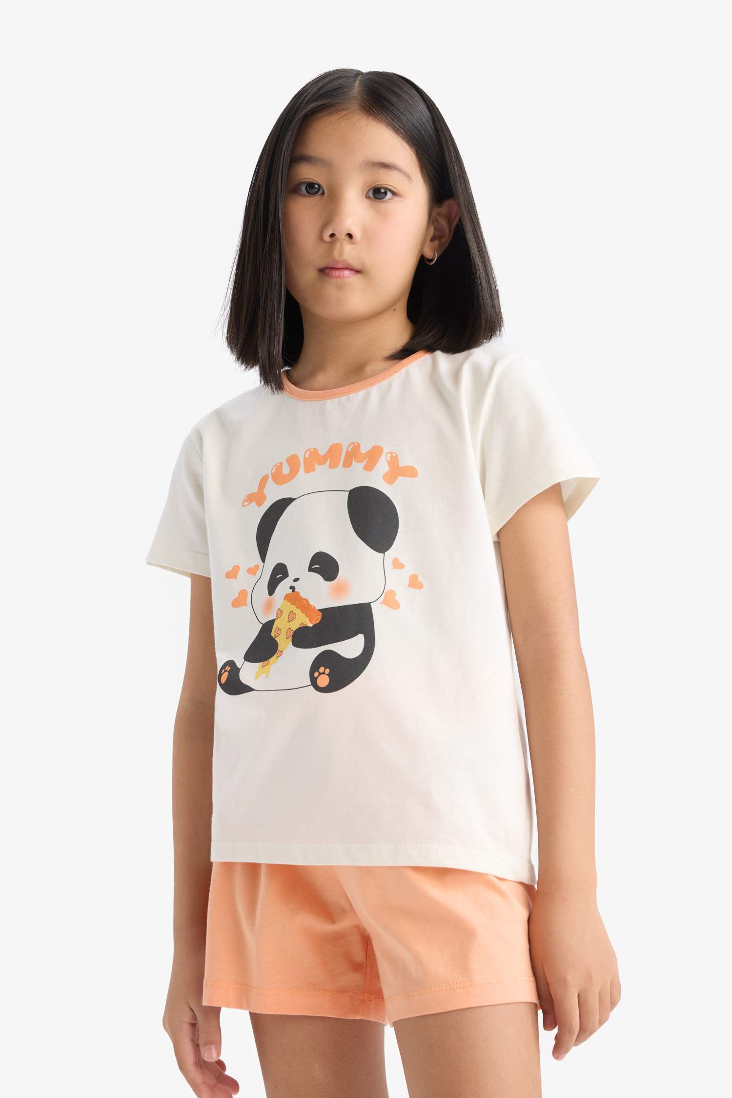 Girl Children Pajama Set Short Sleeve Pajama Mounted Flexible Certain Shorts Pajamas Under