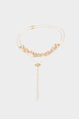 Women 2-Piece Gold Necklace