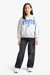 Girl's Relax Fit Crew Neck Printed 2-Pack Sweatshirt