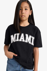 Girl's Relax Fit Crew Neck Printed Short Sleeve T-Shirt