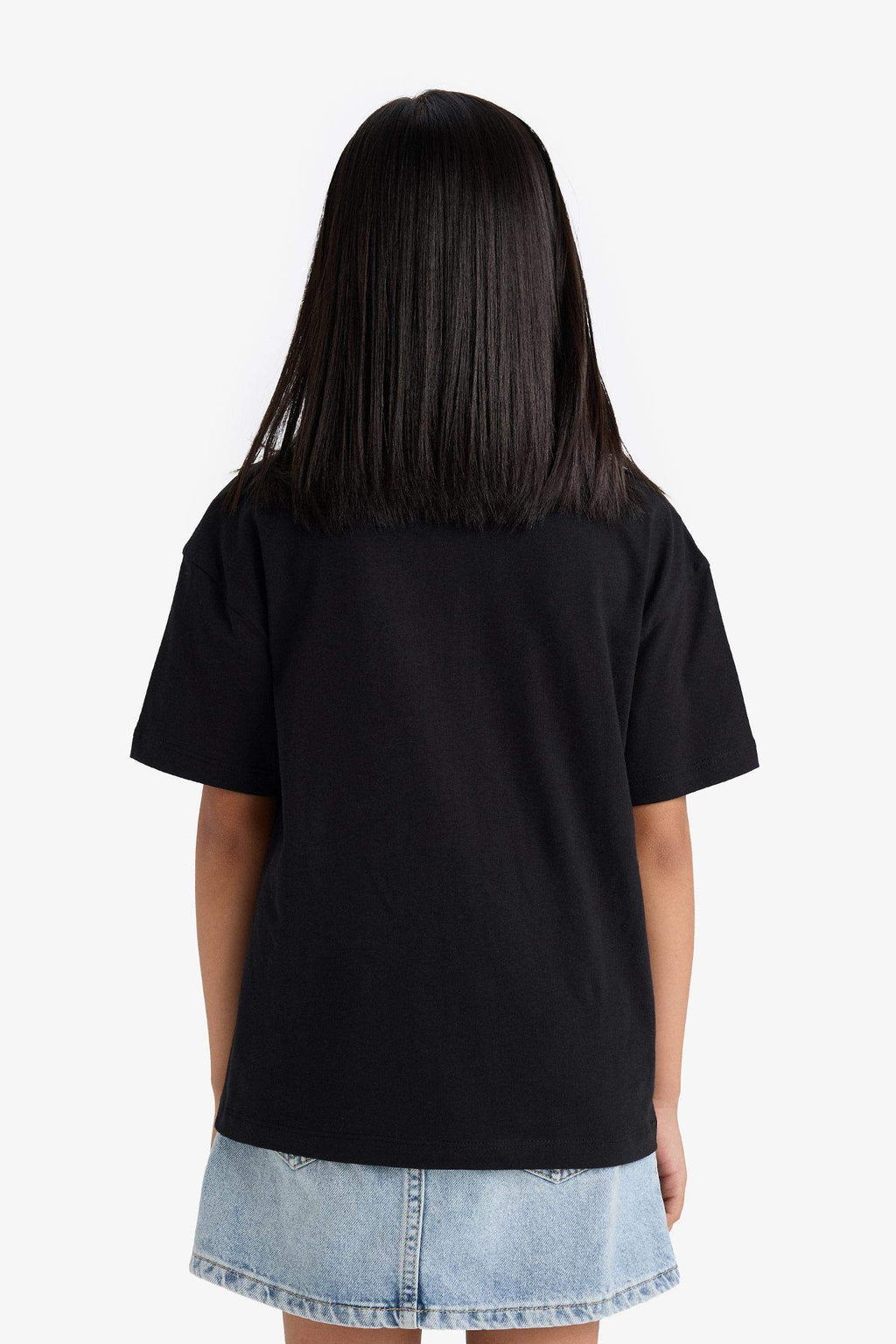 Girl's Relax Fit Crew Neck Short Sleeve School T-Shirt