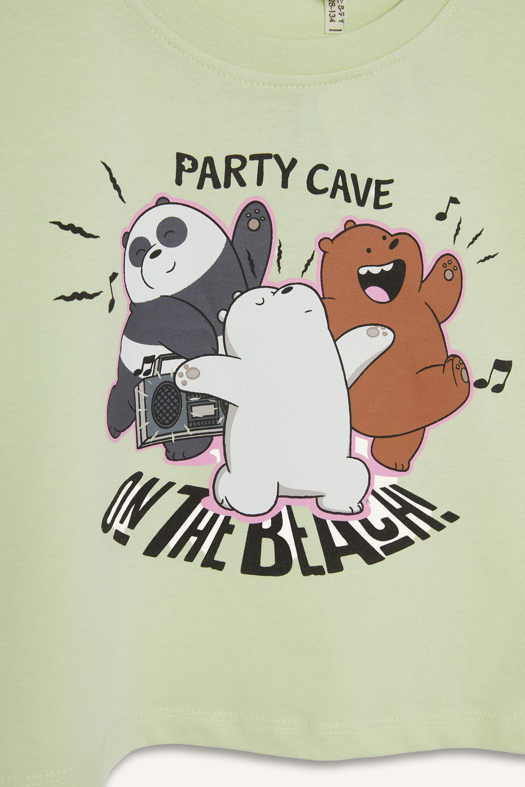 Girls We Bare Bears Crew Neck Short Sleeve T-Shirt