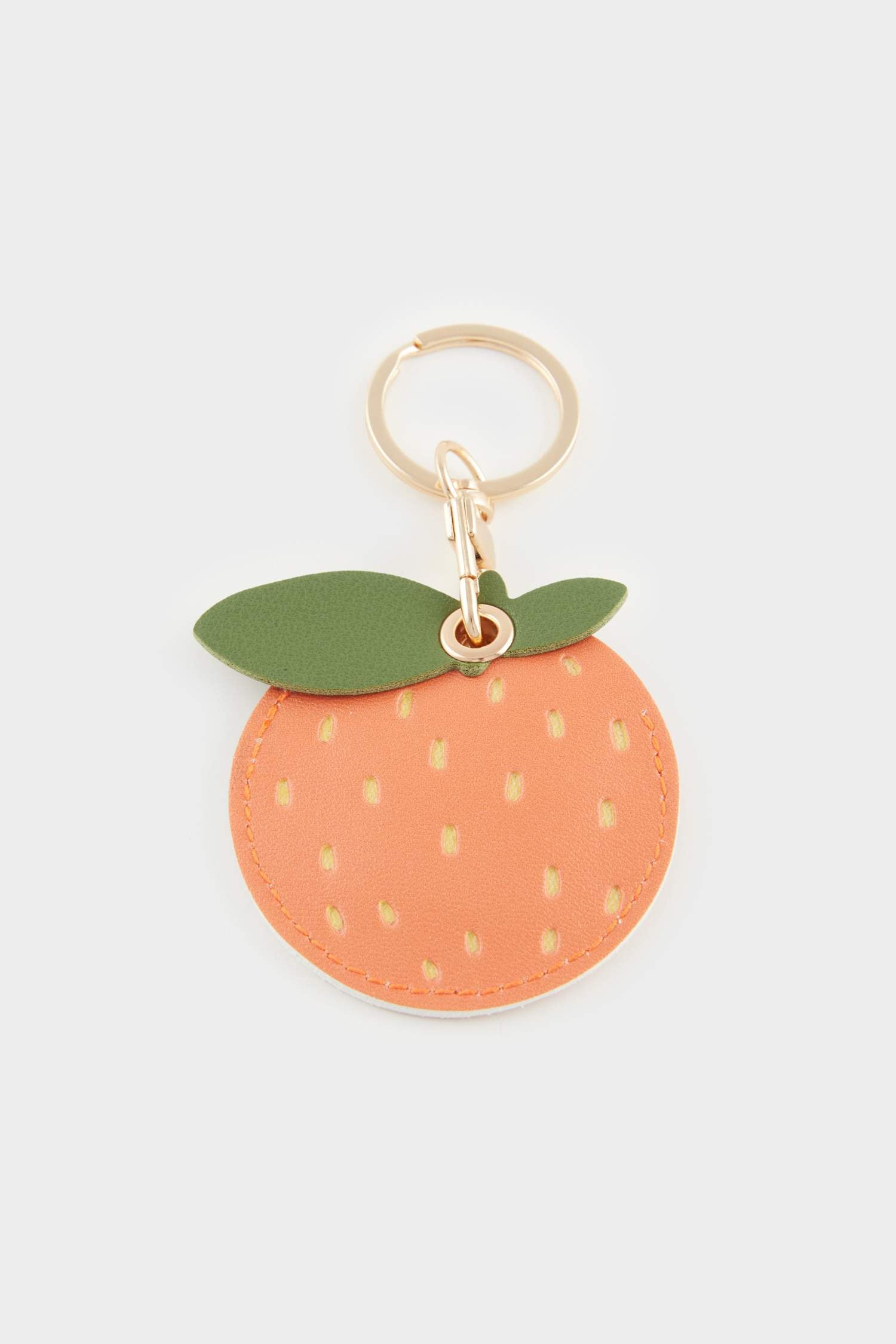 Charm Keychain with Women Orange Motif