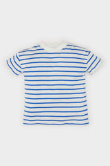 Men's Baby Bike Collar Striped Short Sleeve T-Shirt