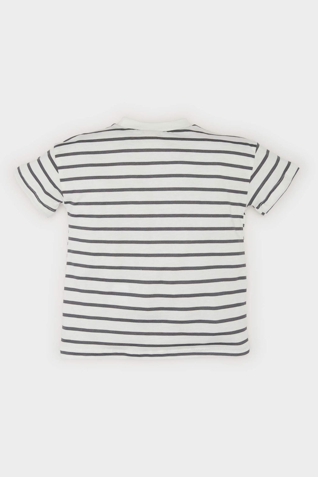Men's Baby Bike Collar Striped Short Sleeve T-Shirt