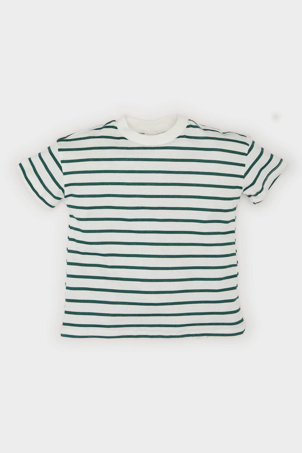 Men's Baby Bike Collar Striped Short Sleeve T-Shirt
