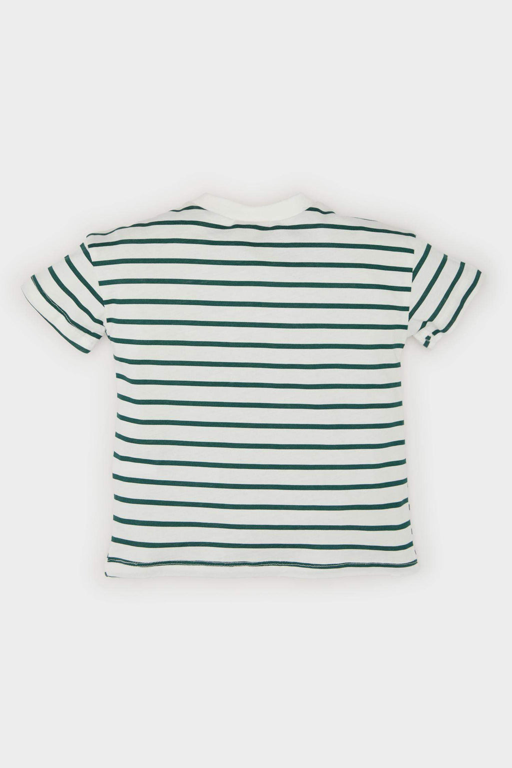 Men's Baby Bike Collar Striped Short Sleeve T-Shirt