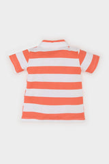 Baby Boy Striped Pique Short Sleeve Polo T-Shirt