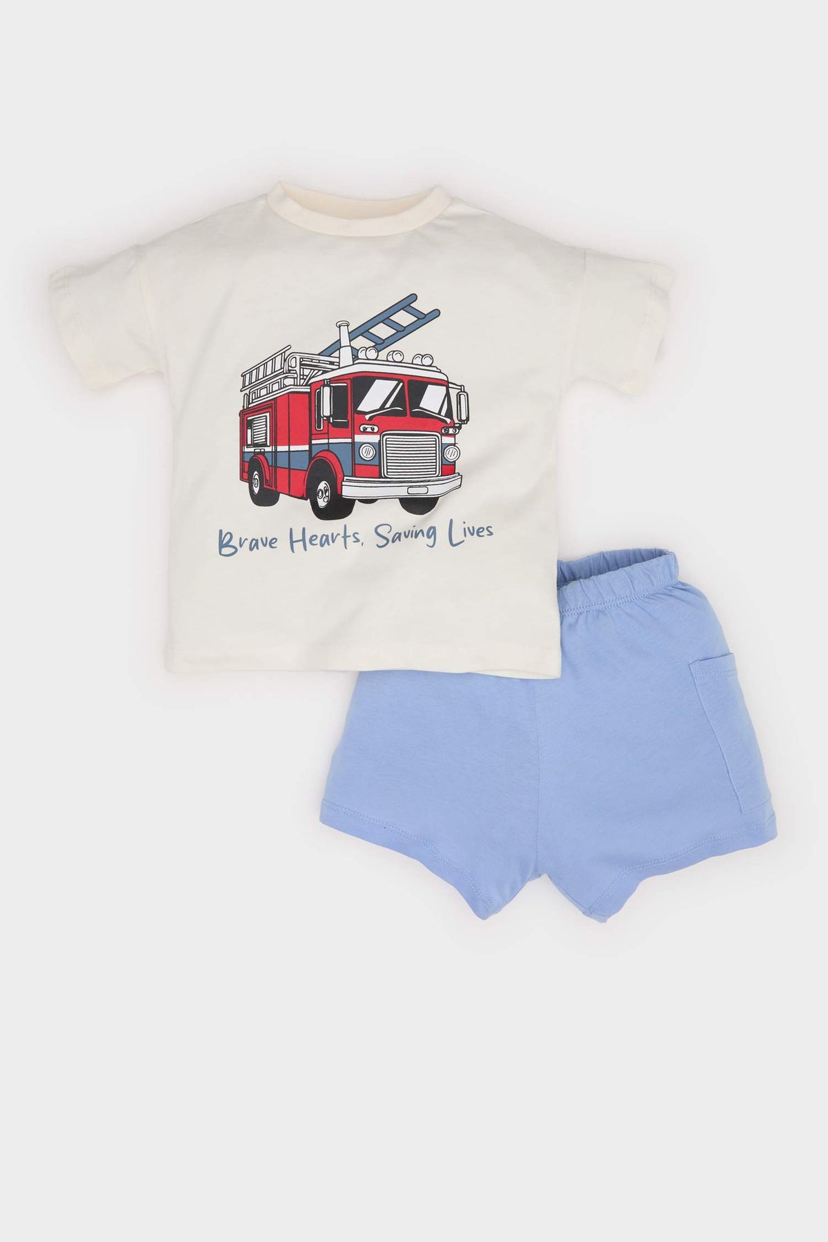 Baby Boy Vehicle Printed T-Shirt Shorts 2 Piece