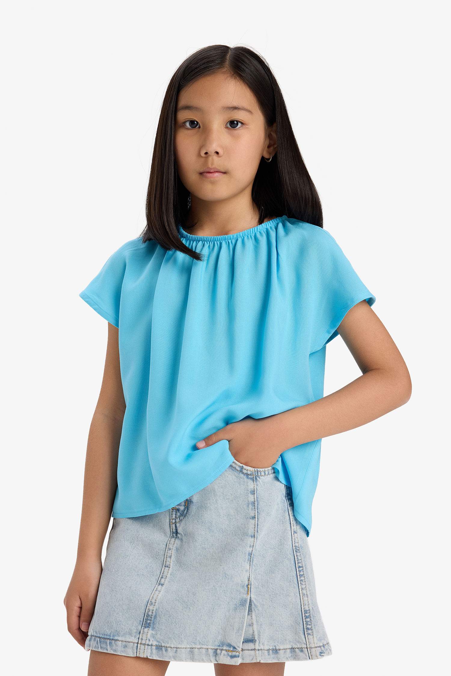 Girl Short Sleeve Blouse