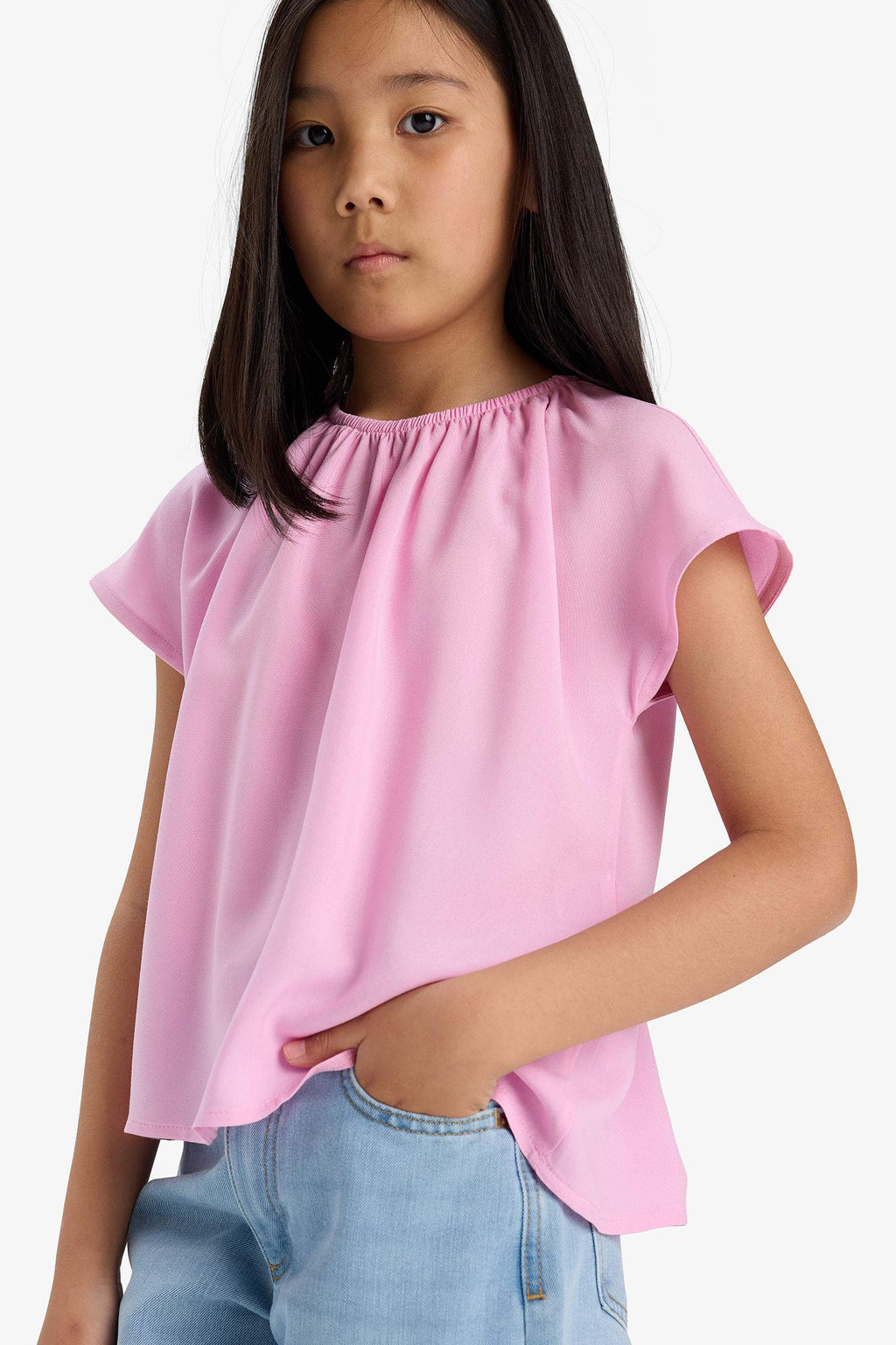 Girl Short Sleeve Blouse