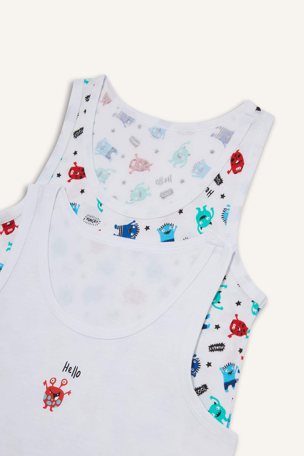 Boys Printed 2-Pack Undershirt